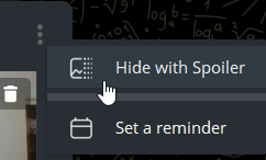 ícono de marcar como spoiler